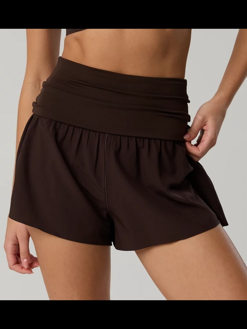 aerie Offline Women's High-Rise Real Me Foldover Flowy Running Shorts, Medium